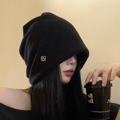 【グッズ】メタルロゴ ブラック ルーズビーニー 秋冬 万能コーデ 小顔効果