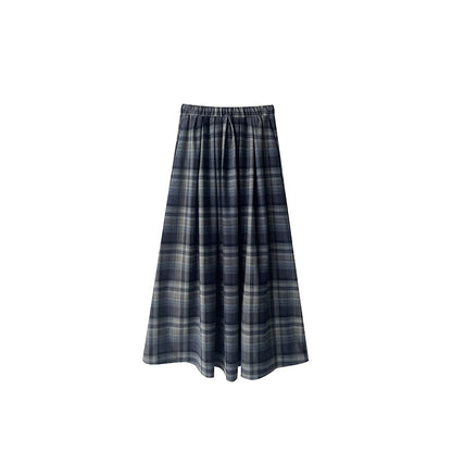 【ボトムス】春 秋 冬 チェック柄 スクール風 ロング丈 Aラインスカート 【JZシリーズ】