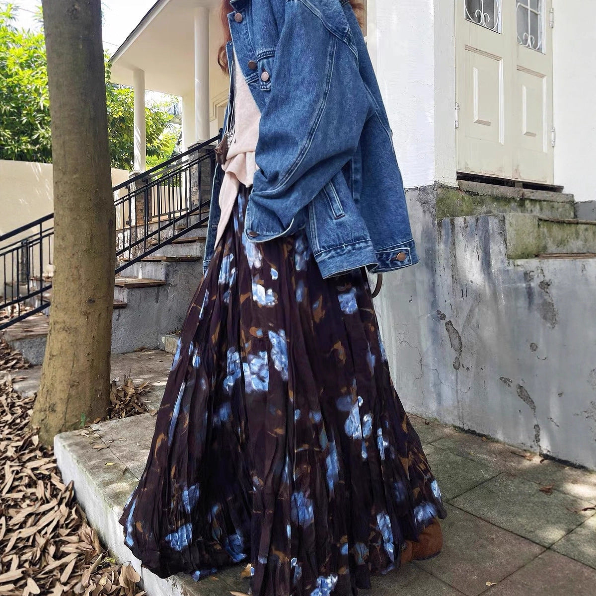 【ボトムス】春 秋 冬 レトロ ルーズ 大振裾 スカート 【SHシリーズ】