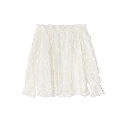 【トップス】春 秋 冬 起毛加工 オフショルダー 若々しい印象 シャツ 【JZシリーズ】