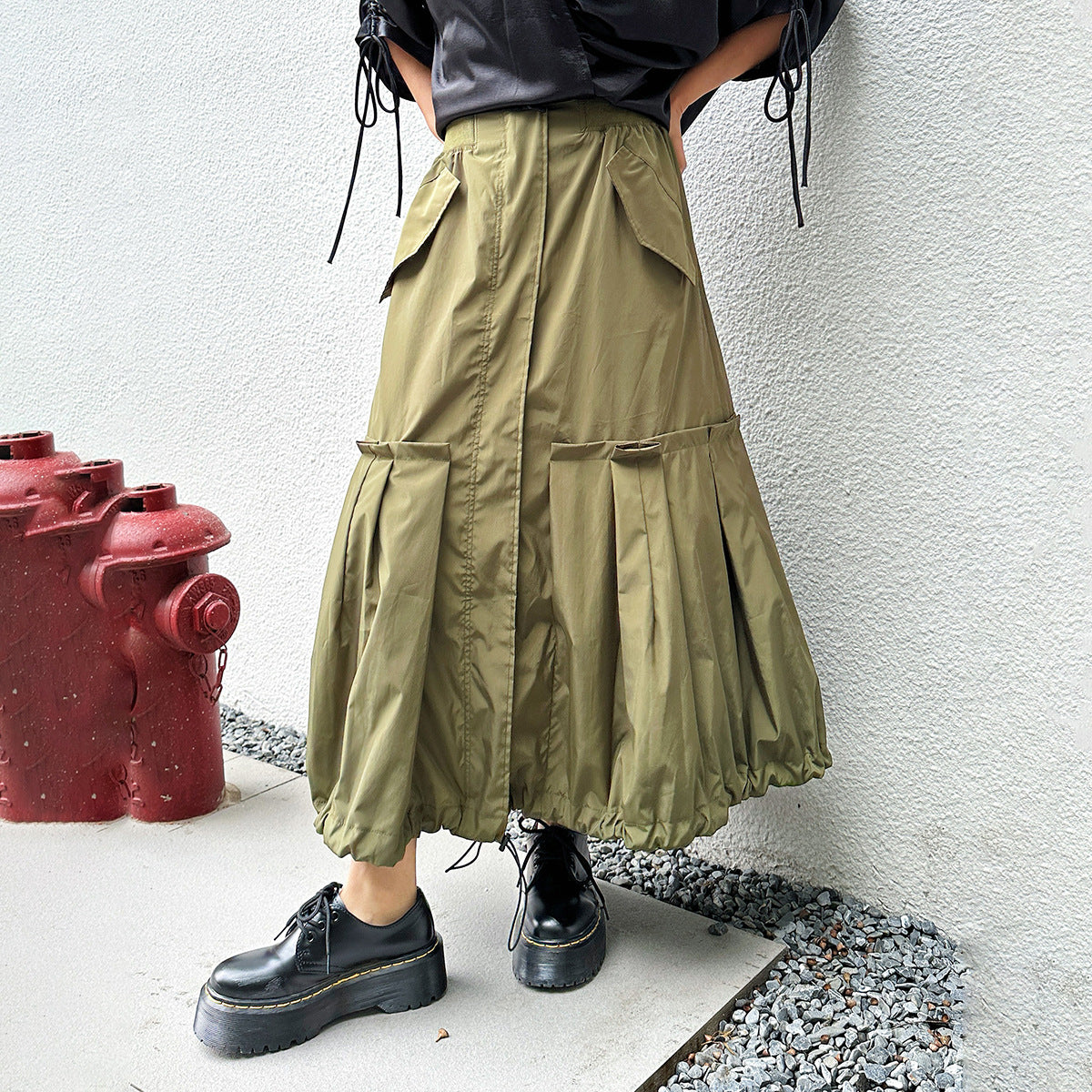 【ボトムス】春 秋 夏 スイートクール風 バルーンシルエット Aラインスカート 【AHシリーズ】