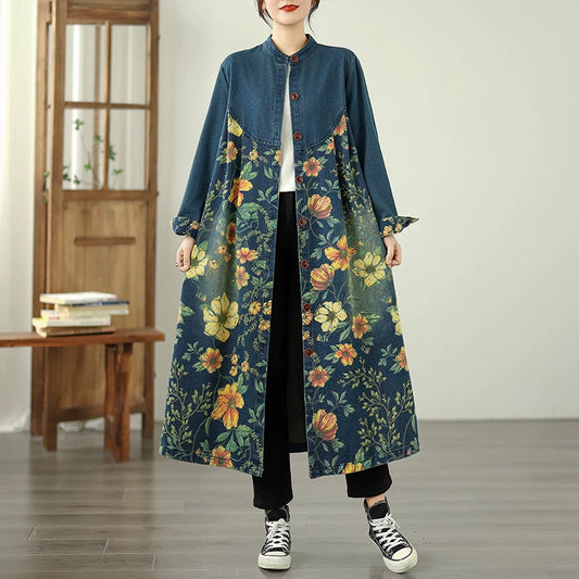 期間限定⭐️60%OFF【ワンピース】切り替え 切り替え プリント トレンチコート 長袖 ワンピース 【SHシリーズ】