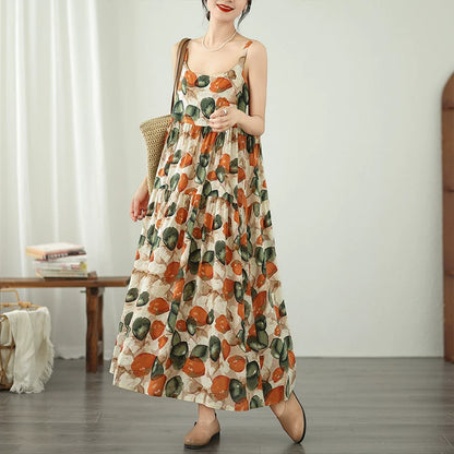 期間限定⭐60%OFF【ワンピース】お腹カバー ワンピース ロング 夏 ノースリーブ 花柄 フレア 裾揺れ 大人の大きいサイズ 部屋着 外出 シンプル マキシ丈 20代 30代 40代【SHシリーズ】