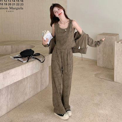 3点セット！【セットアップ】ミラード風コーデ ユニークなタイダイ柄 春秋 カジュアルスポーツOOTD 3点上下セット【JZシリーズ】