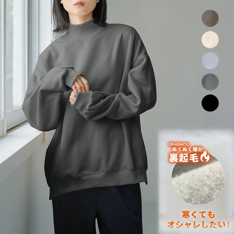 【24AW】【15～20日内発送】【トップス】全5色 裏起毛 ゆったり 無地 パーカー