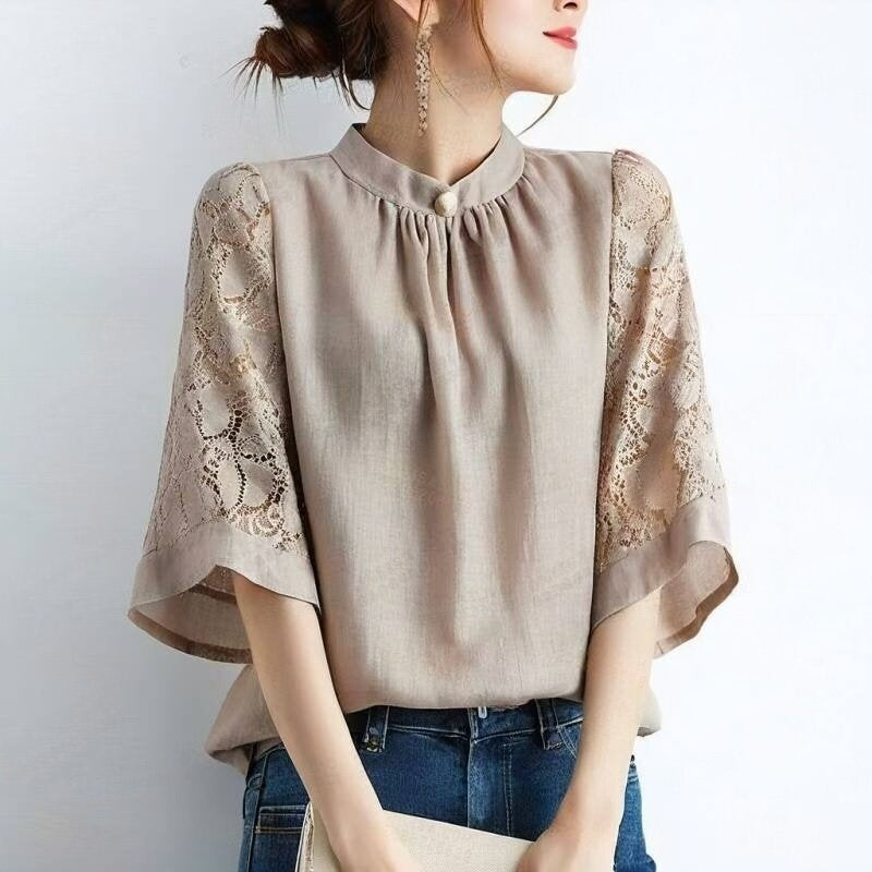 期間限定⭐️60%OFF【トップス】ゆったり 着回しやすい 切り替え 立襟 シャツ 【JZシリーズ】