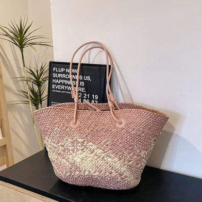 10色展開【バッグ】大容量 通勤 トートバッグ 夏新作 ビーチ旅行リゾート 編みバッグ ショルダーバッグ