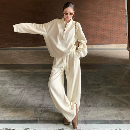 【セットアップ】高級感 韓国風 ゆったり 合わせやすい パーカー+パンツ 2点セット【FCシリーズ】