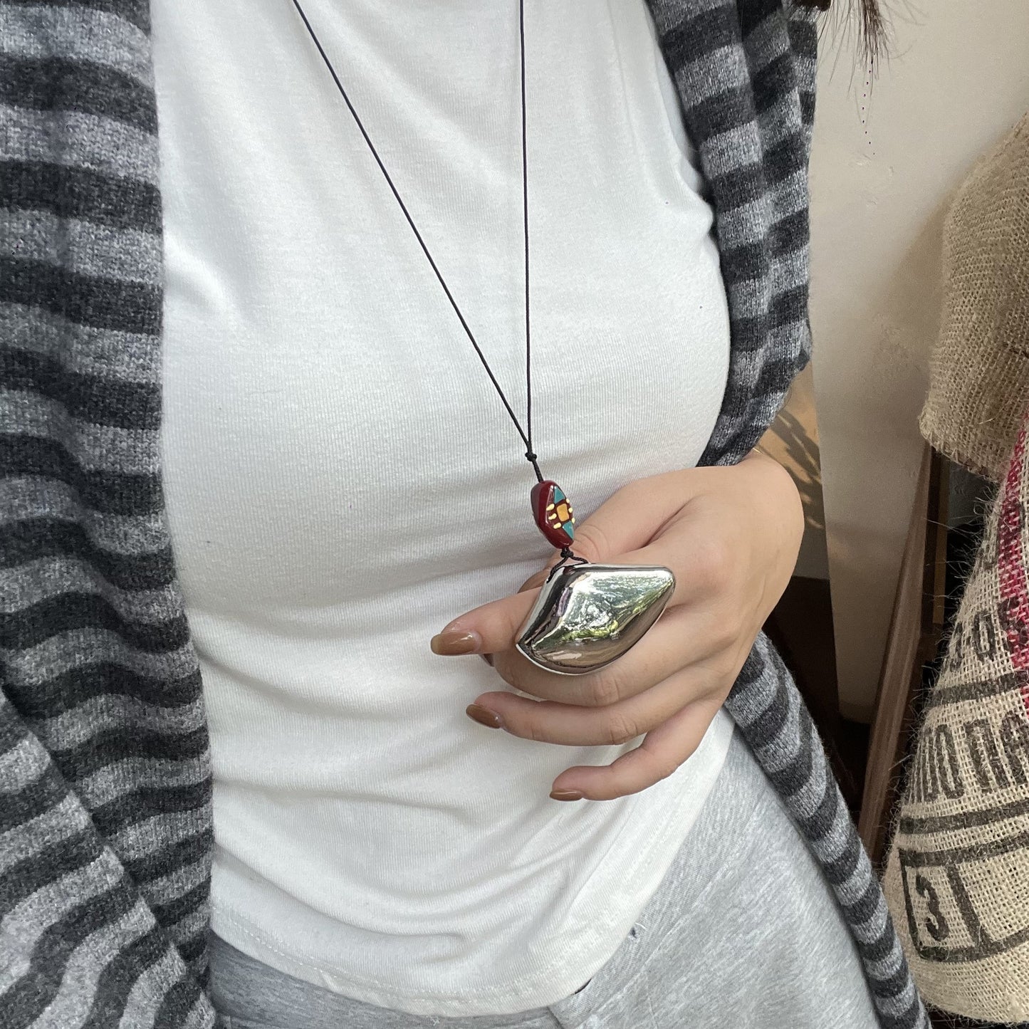 【🎁 B2G1｜先行スタート！】【グッズ】個性派 不規則クラウドデザイン ins風 人気 お洒落 ロングネックレス