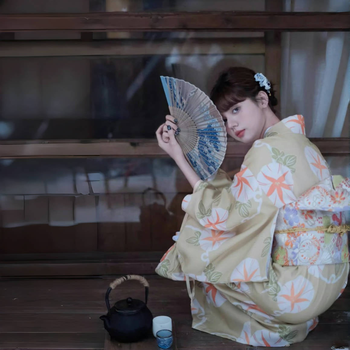 【ワンピース】夏限定 プリント 朝顔 浴衣 【SHシリーズ】