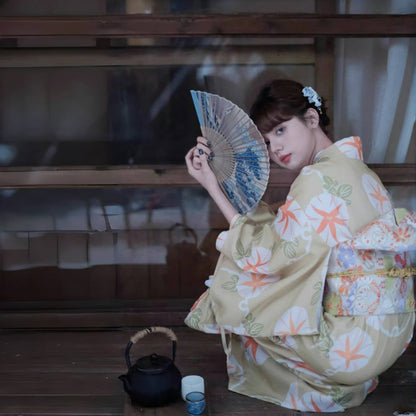 【ワンピース】夏限定 プリント 朝顔 浴衣 【SHシリーズ】