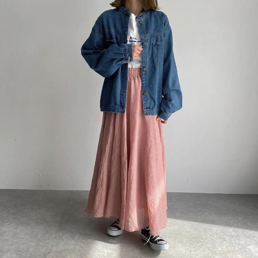 【24AW】【アウター】定番ゆったり デニム ジャケット