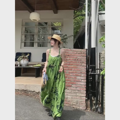 【ワンピース】夏新作 高見え ゆったり カジュアル ノースリーブワンピース【SHシリーズ】