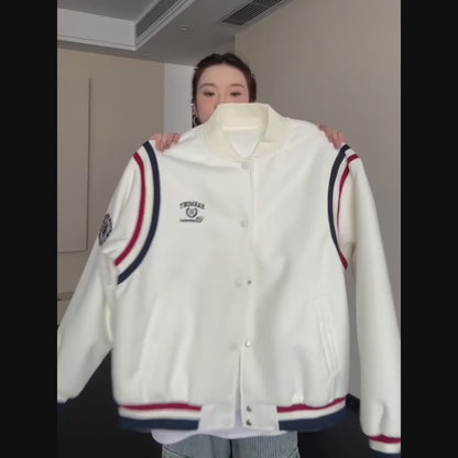 【10～20日内発送】【アウター】切り替え 刺繍 春秋 ジャケット 【FCシリーズ】